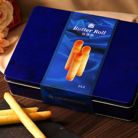 羅曼卷禮盒，產品介紹1. 享受高級西式點心
2. 濃郁奶香 口口酥鬆
羅曼卷 x 24入
※因物流過程難以掌控，無法保證產品不會斷裂。

