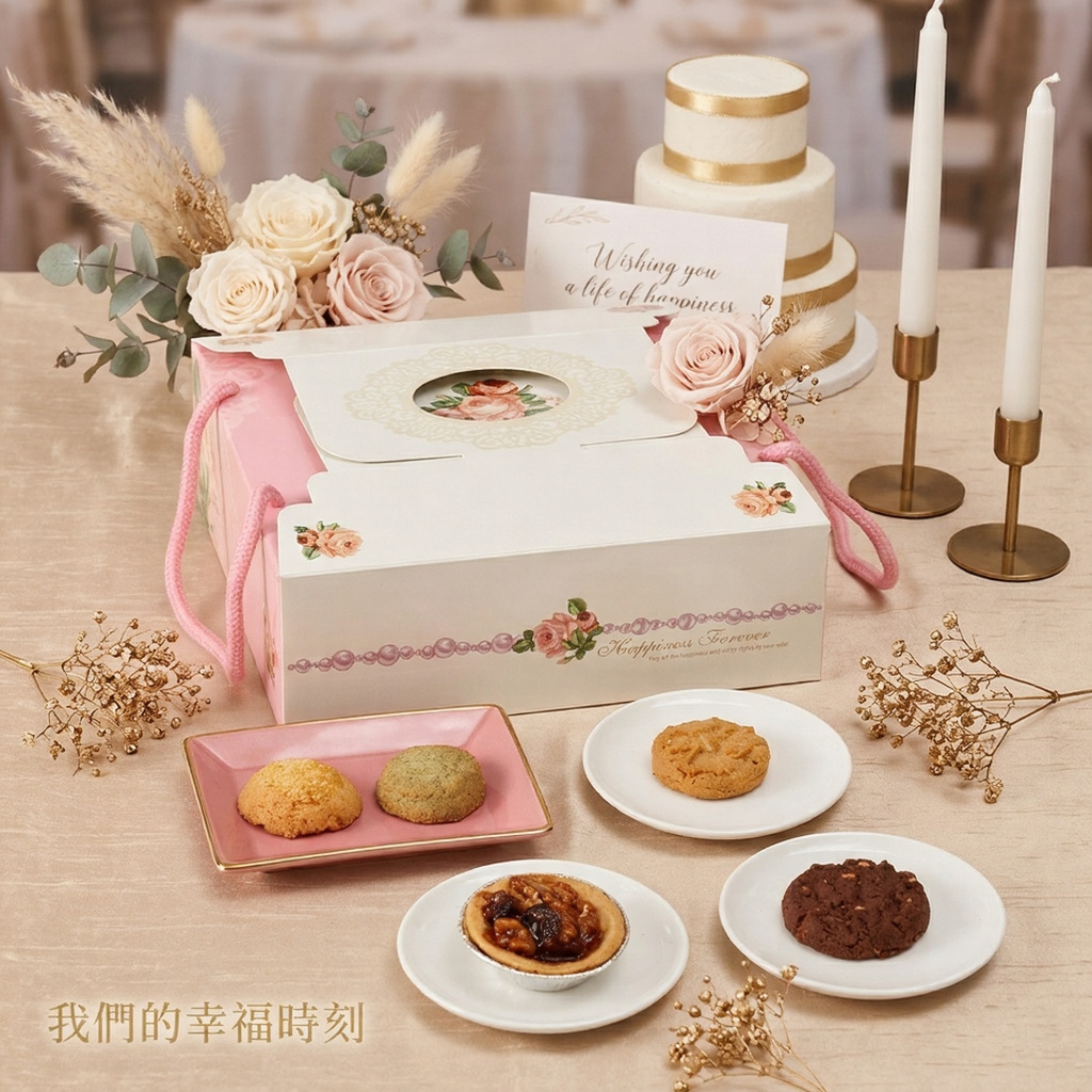 玫瑰單層喜餅禮盒，產品介紹玫瑰單層禮盒$420
太妃核果塔*5個+可可酥*3片+花生酥*3片+海苔酥*3片+起士餅乾*3片
保存期限:常溫45天,
折扣後滿$4,000以上免宅配費「限同一地點」，偏鄉及離島另計。

單層結婚禮盒購買盒數101~150盒享95折優惠，購買盒數151盒以上享9折優惠。

訂購專線:03-4278229*104/110
公用信箱:dep337@eden.org.tw
手機:0986-823973(週一~五)
桃園市中壢區中台路29號1樓
LINE ID：@zhx5827l